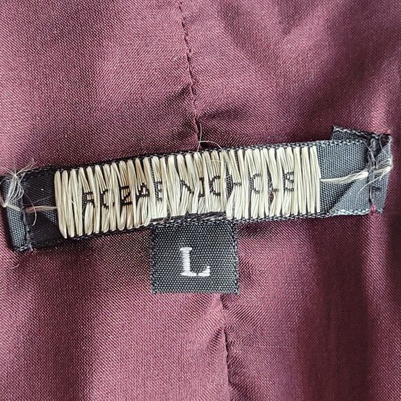 Vintage ROZAE NICHOLS Red Suede Jacket Size L Designer 3 Buttons Genuine Leather - Picture 10 of 10